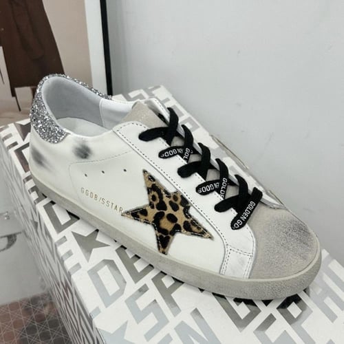 Golden goose Superstar distressed lace-up sneakers