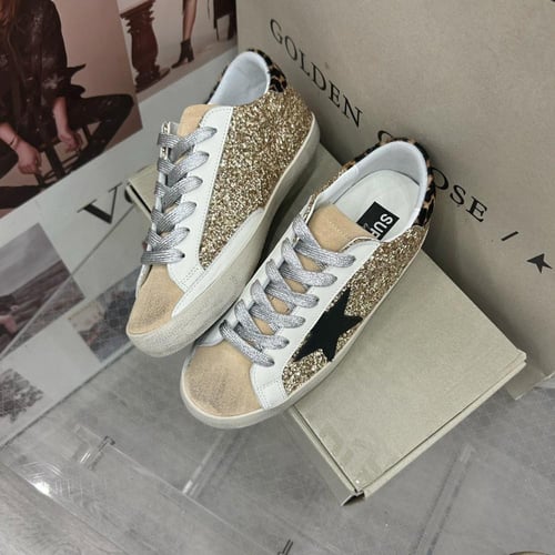 Golden goose Superstar distressed lace-up sneakers
