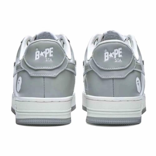 A Bathing Ape Bape Sta Patent Leather White Grey (...