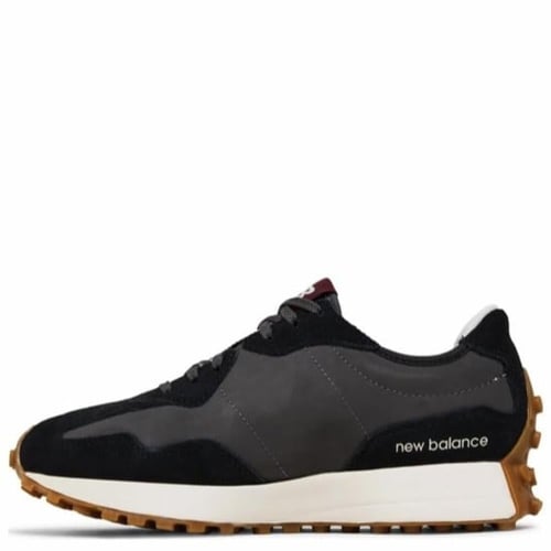 New Balance 327 trainers in black and grey