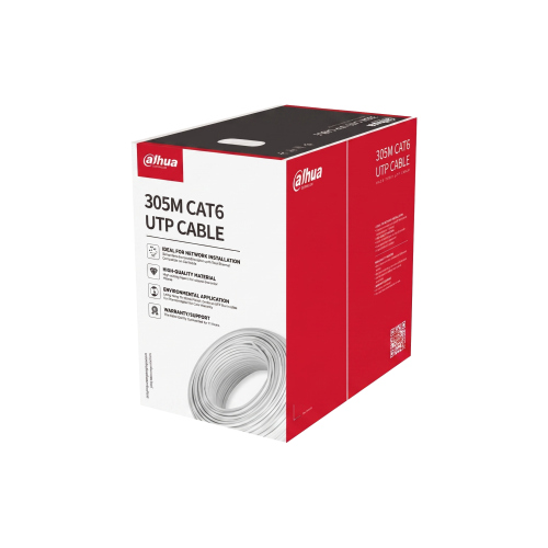 داهوا كابل UTP CAT6 سماكة 23AWG نحاس بطول 305 متر