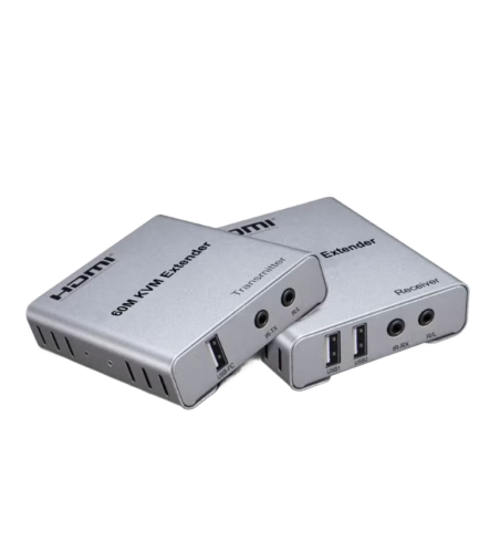 مُمدِّد HDMI مع KVM لمسافة 60 متر مع صوت