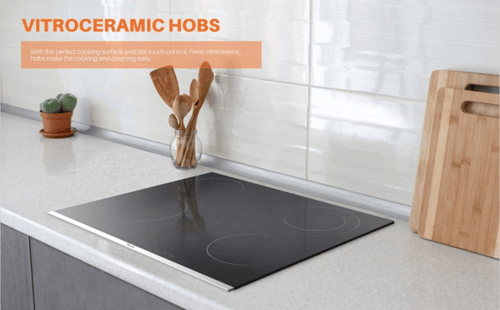 سطح 60 سم 4 عيون سيراميك 1 عين دبل التحكم باللمس أ...