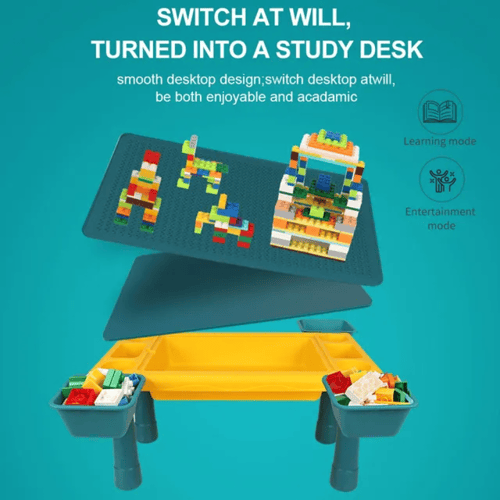 ليتل ستوري- طاولة اللعب والأنشطة + كرسي- 300 مكعب...
