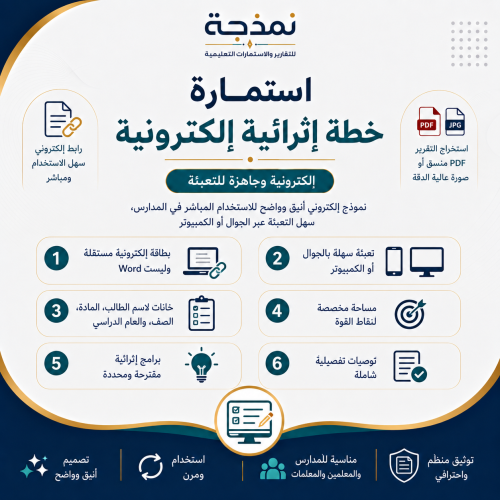 استمارة خطة إثرائية( عن طريق رابط إلكتروني)