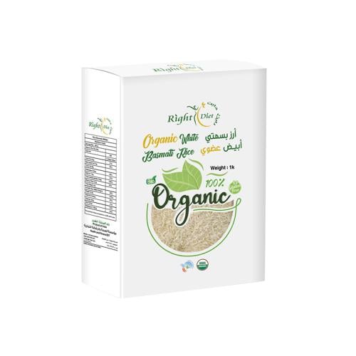 أرز بسمتي أبيض عضوي خالي الجلوتين 1 ك - رايت دايت