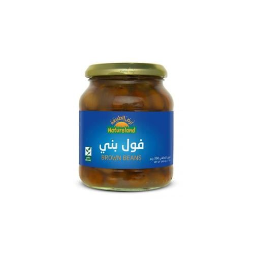 فول بني عضوي ارض الطبيعة 360جم