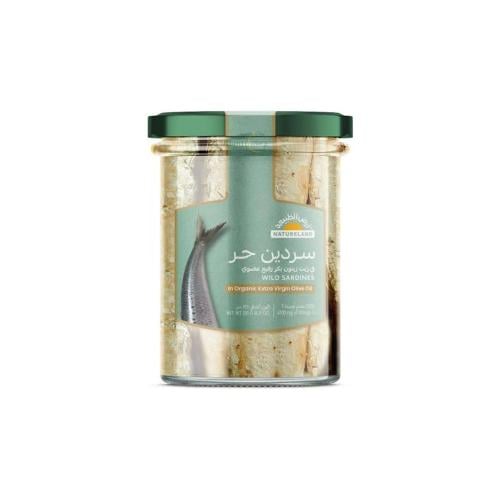 سردين حر في زيت زيتون بكر رفيع عضوي 195جرام