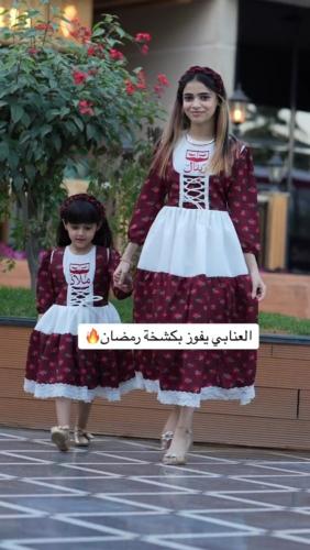 فستان شالكي عنابي