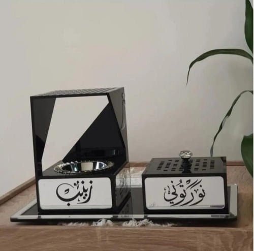 طقم مباخر اكريلك ملكيه.