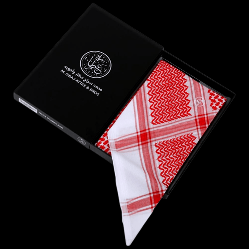 شماغ العطار أونكس أحمر إنجليزي