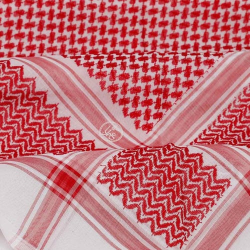 شماغ العطار أونكس أحمر إنجليزي