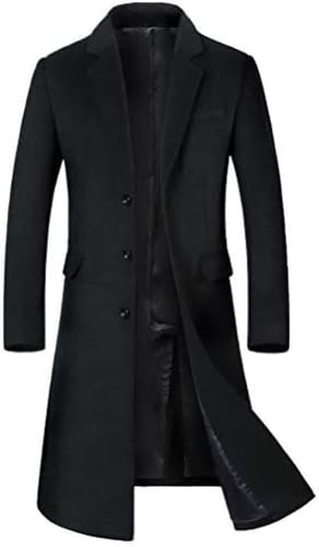 بالطو طويل رجالي صوف فرو