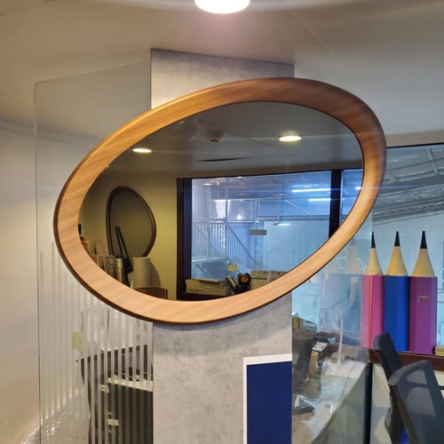 مرآة مارين خشبية بتصميم مبتكر (موديل MR-003)