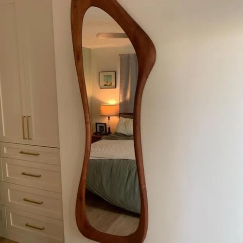 مرآة فيرينا خشبية راقية (موديل MR-0025)