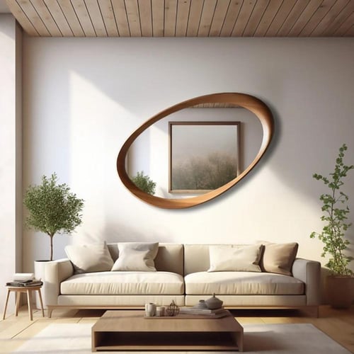 مرآة مارين خشبية بتصميم مبتكر (موديل MR-003)