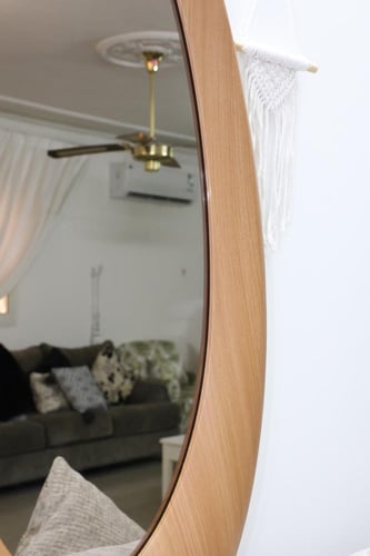 مرآة كاميليا خشبية فريدة (موديل MR-0012)