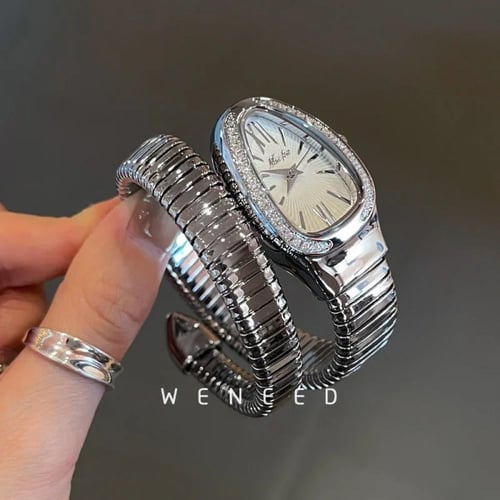 Reloj Mujer 2021 جديد فاخر ساعة ذهبية المرأة ثعبان...