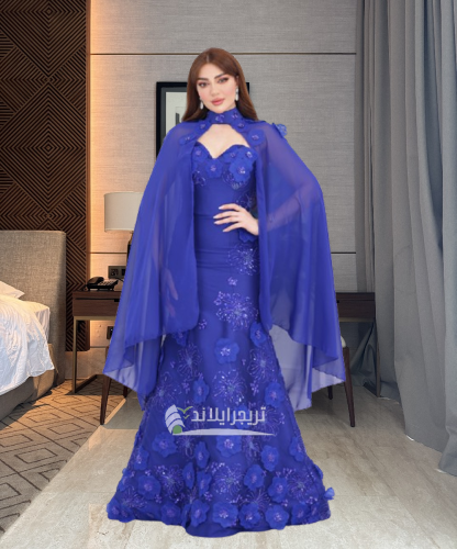 فستان ازرق ملكي