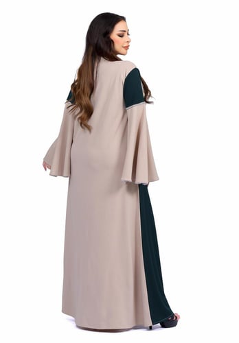 جلابية كريب بأكمام واسعة