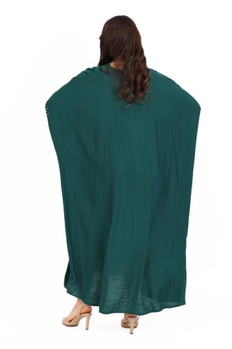 جلابية طويلة قطن باطراف ريش