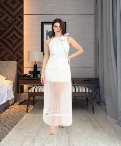 فستان قصير بتل