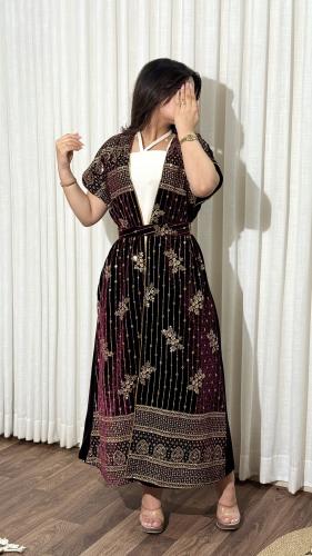 جلابية أرجوان اللؤلؤ