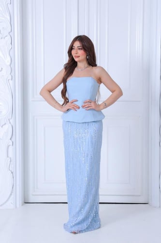 فستان سهرة خرز