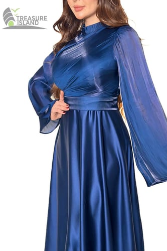 فستان طويل ستان بكسرات