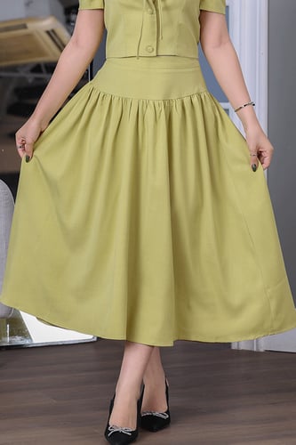 تنورة كتان ميد