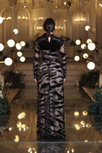 فستان خامه مخمل