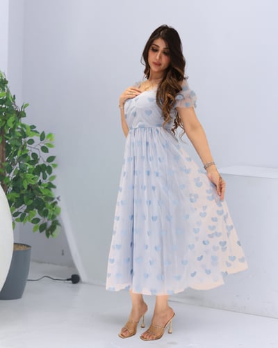 فستان ميدي شيفون سهرة