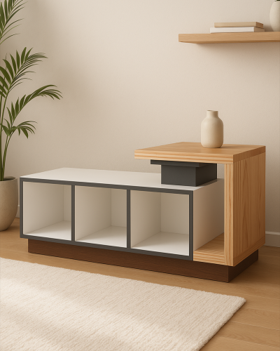 Double coffee table – classic design with elegant...