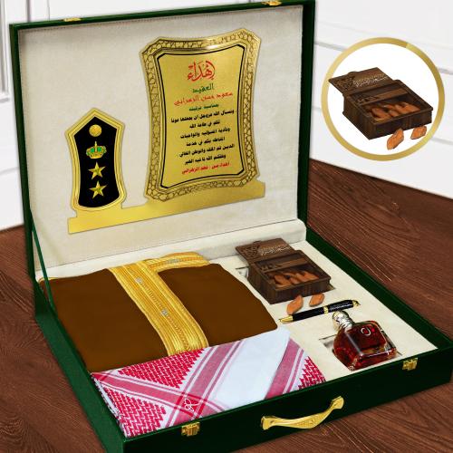 درع الترقيه العسكريه هدايا للظباط بوكس فاخر تصميم الرتبه والعباره حسب الطلب