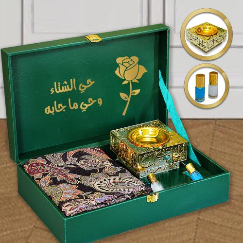 شال نسائي كشميري الشكل الاكثر طلبا مع مبخره بنقش حروف