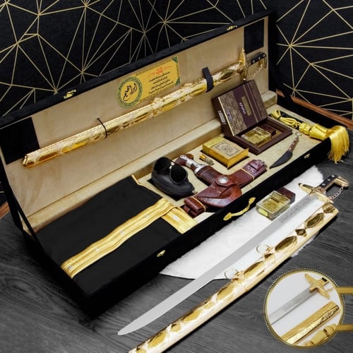 هدايا رجالي بوكس سيف دمشقي نحت ليزر عبارات اهداء م...