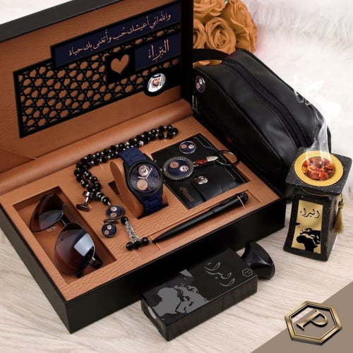 هدايا رجاليه طقم ساعه تصميم خاص حسب الطلب