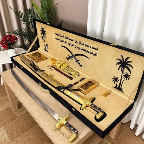 سيف ملكي بالاسم نحت بالليزر هدايا رجاليه تذكاريه بعبارة اهداء