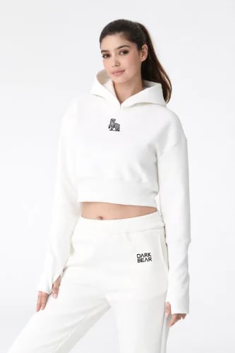 Whte Hoodie & Sweatpants Set