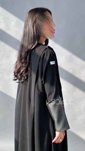 عباية عيد صيفيه سوداء يومية بقماش لمياء واكمام من...