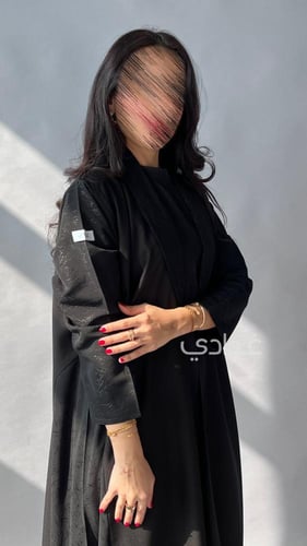 عباية عيد سوداء صيفية يومية ربع كلوش- 11208