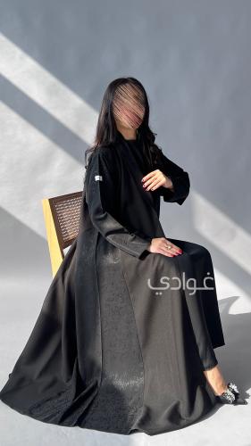 عباية عيد سوداء صيفية يومية ربع كلوش- 11208