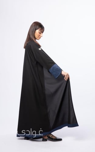 عباية ربع كلوش بتداخل اللون الازرق - 11065