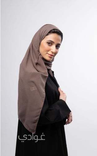 طرحة سادة باللون البني - 11032