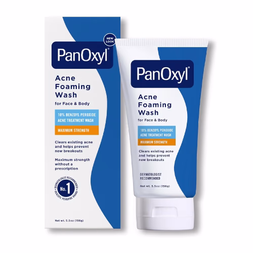 PanOxyl Acne Foaming Wash 10% Benzoyl Peroxide Maximum Strength - 156g