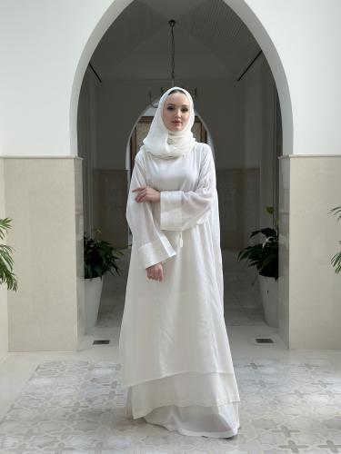 Embroidered cotton thobe for hajj and umrah