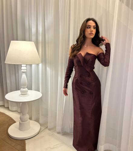 فستان بور غندي ناعم