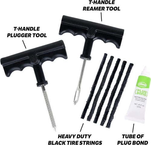 Slime 1034-A Tire Repair Reamer Plug Kit, Medium H...