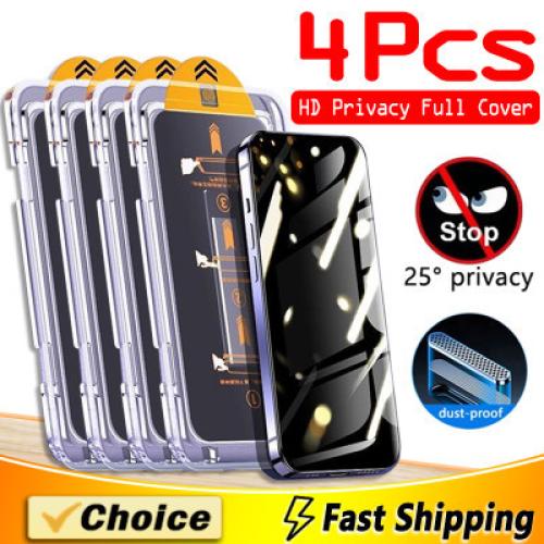 واقي شاشة زجاج مقسى مضاد للتجسس وخال من الغبار لهو...