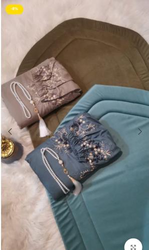 سجادتين صلاة مبطن اسفنج قطيفة ناعم مريحة جداََ مع...